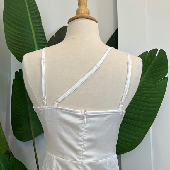 SHEIN MOD Flower Printed Assymetric Hem Spaghetti Strap Dress, Size: S - Picture 5 of 6